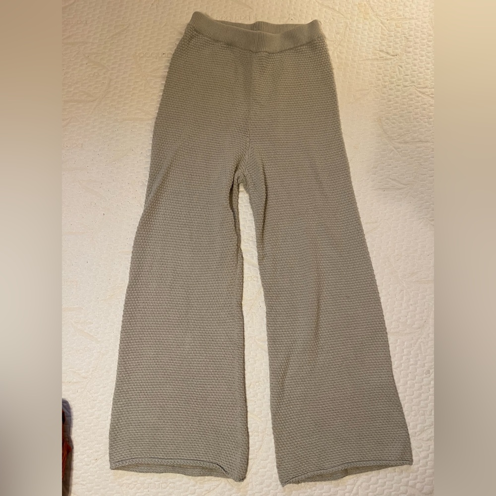 Free People Green and Blue Wide Leg Pants